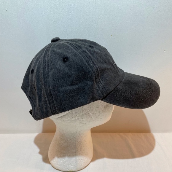Baseball Hat Skull Print Hang Loose Adjustable Unisex Washed Black - Picture 6 of 13